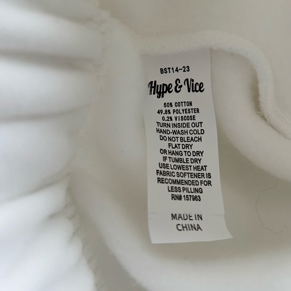 HYPE AND VICE Arizona State ASU Cozy Basic Boyfriend Sweats, White XS NWT - Picture 9 of 9